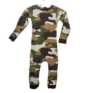 Lazy One Flapjack Camo Buck Naked Deer Union Suit Romper 18M